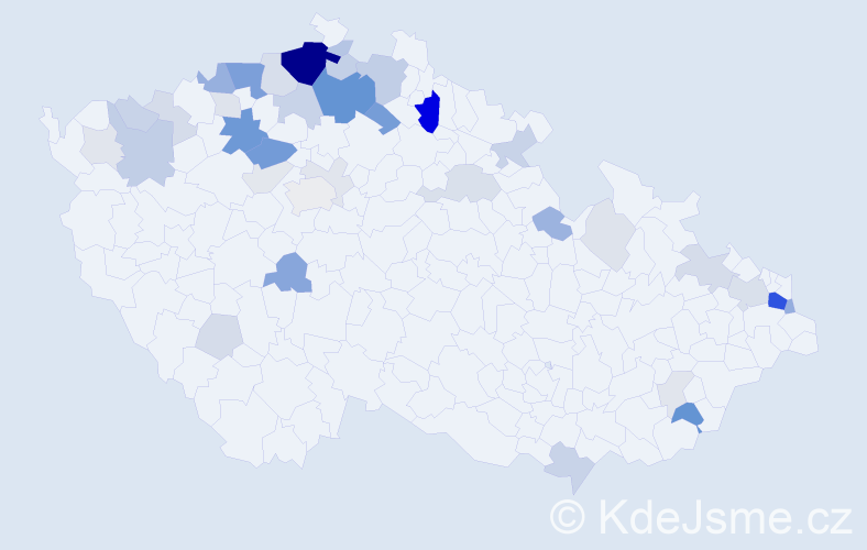 Příjmení: 'Zupko', počet výskytů 142 v celé ČR