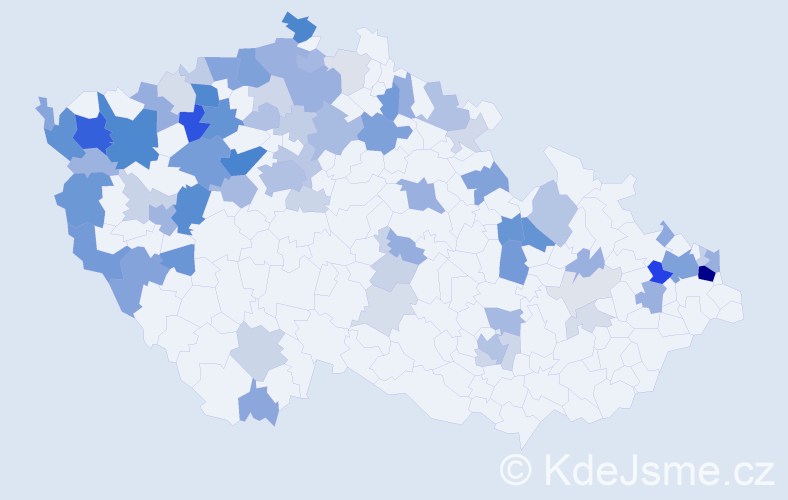 Příjmení: 'Semanová', počet výskytů 223 v celé ČR