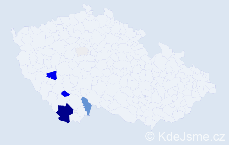 Příjmení: 'Decarli', počet výskytů 25 v celé ČR