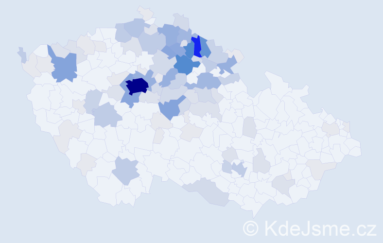 Příjmení: 'Buchar', počet výskytů 399 v celé ČR