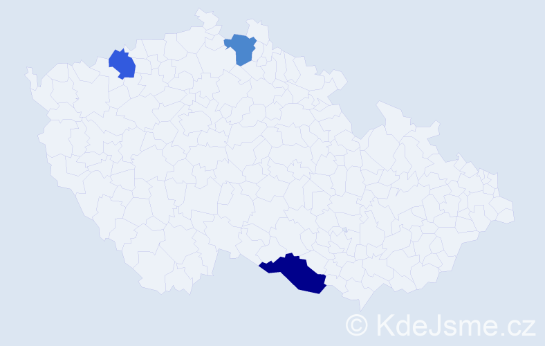 Příjmení: 'Bláho', počet výskytů 10 v celé ČR