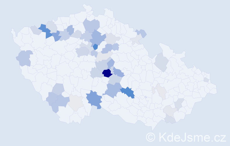 Příjmení: 'Zmrhal', počet výskytů 128 v celé ČR