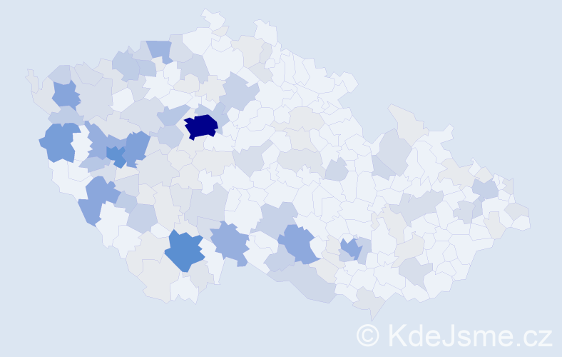 Příjmení: 'Mertl', počet výskytů 432 v celé ČR