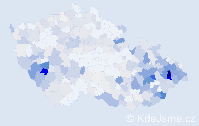 Příjmení: 'Rašková', počet výskytů 1526 v celé ČR