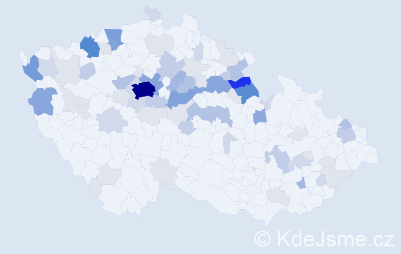 Příjmení: 'Bašková', počet výskytů 242 v celé ČR