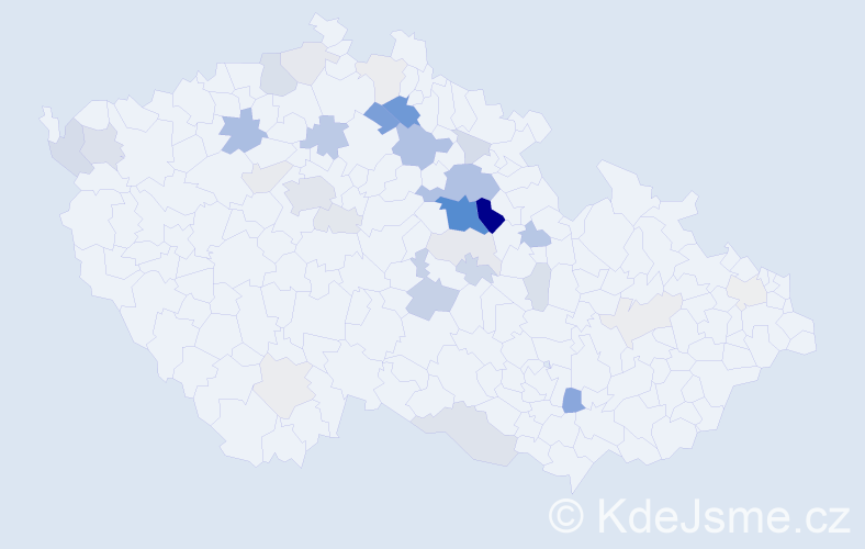 Příjmení: 'Udržal', počet výskytů 112 v celé ČR