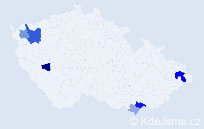 Příjmení: 'Csápaiová', počet výskytů 18 v celé ČR