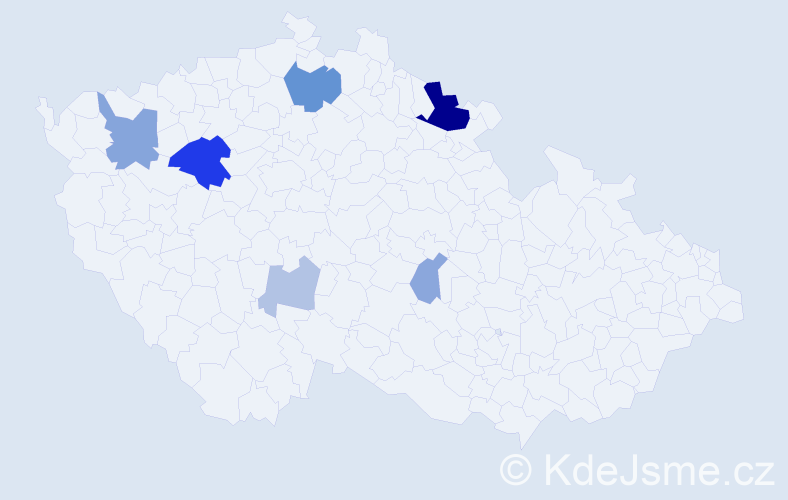 Příjmení: 'Cyrmonová', počet výskytů 18 v celé ČR