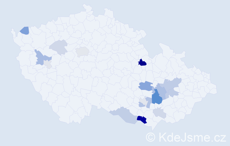 Příjmení: 'Ilgner', počet výskytů 46 v celé ČR