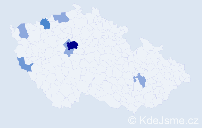 Příjmení: 'Gerberová', počet výskytů 17 v celé ČR
