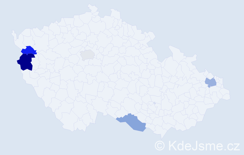 Příjmení: 'Maňovská', počet výskytů 7 v celé ČR