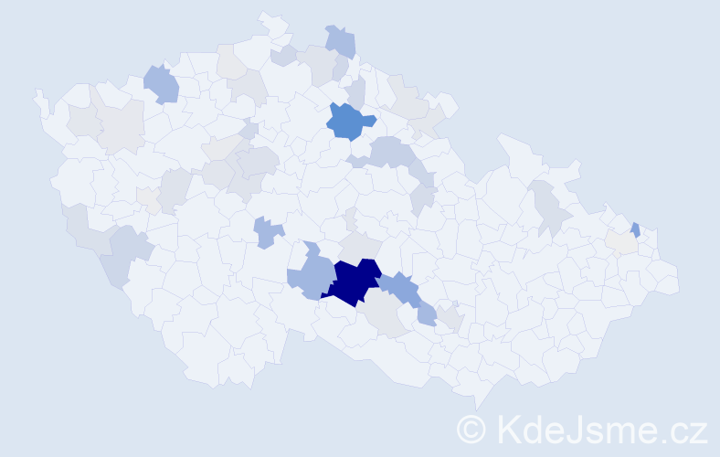 Příjmení: 'Kittler', počet výskytů 131 v celé ČR