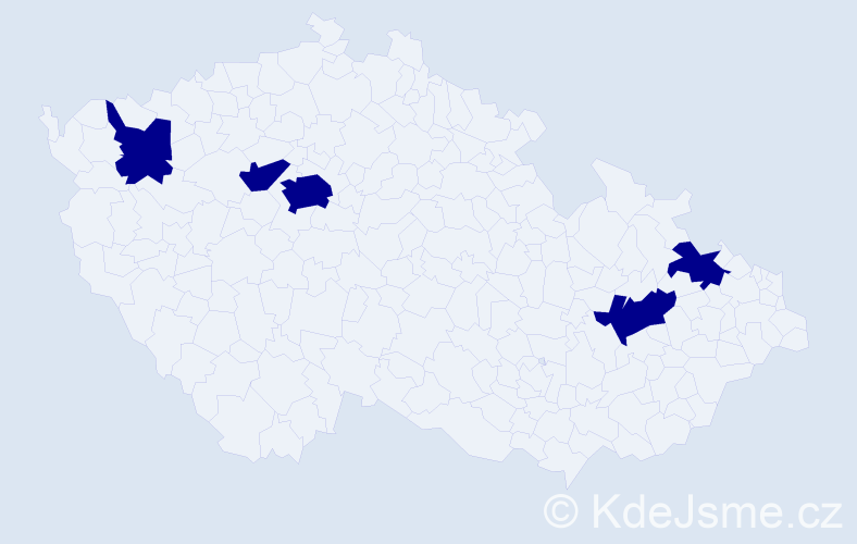 Příjmení: 'Musaeva', počet výskytů 5 v celé ČR