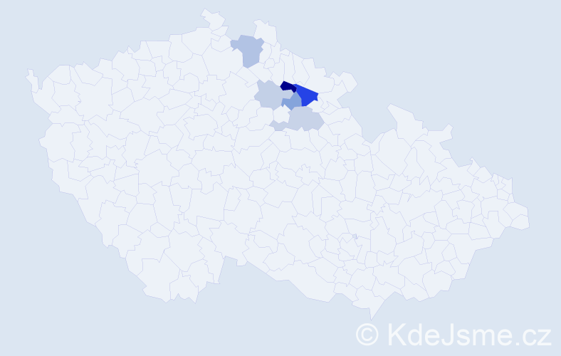 Příjmení: 'Vinšálková', počet výskytů 14 v celé ČR