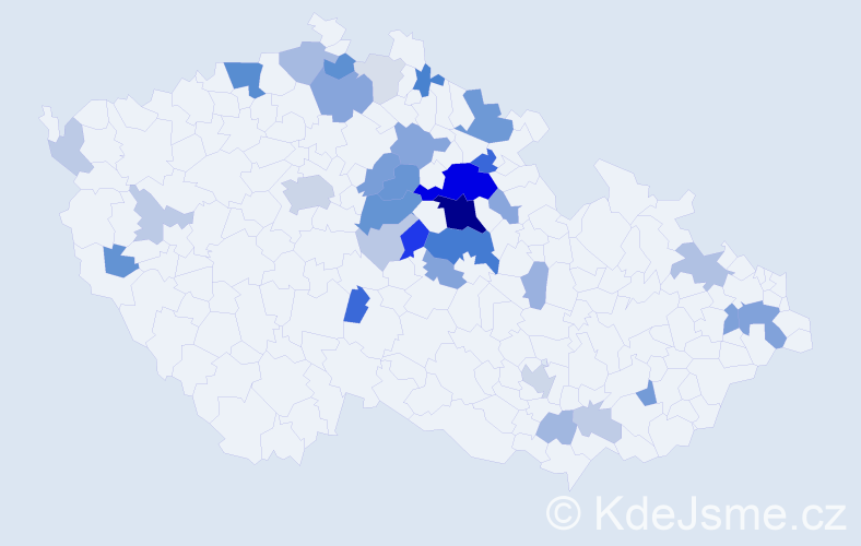 Příjmení: 'Desenský', počet výskytů 109 v celé ČR