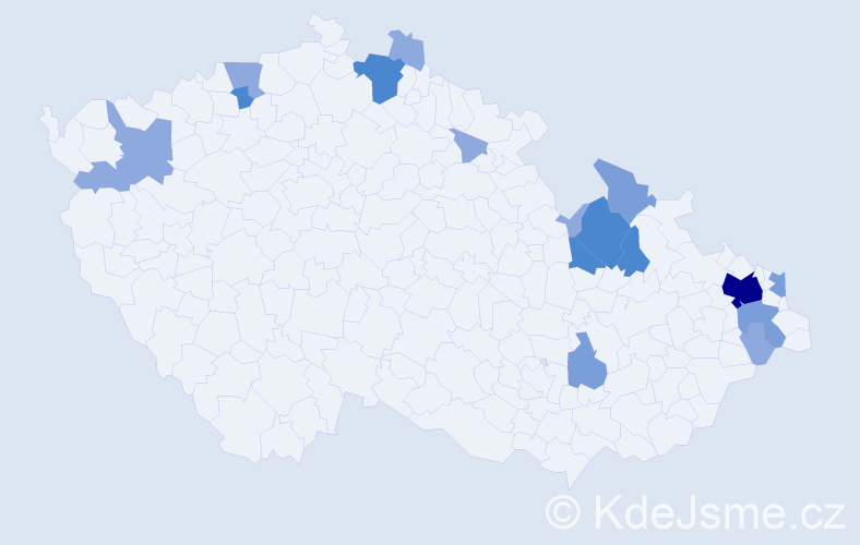 Příjmení: 'Tannert', počet výskytů 37 v celé ČR
