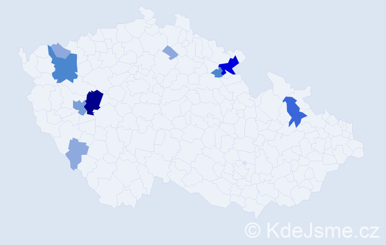 Příjmení: 'Andreovský', počet výskytů 28 v celé ČR