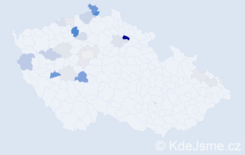 Příjmení: 'Deusová', počet výskytů 51 v celé ČR