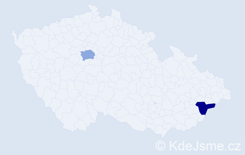 Příjmení: 'Voreková', počet výskytů 6 v celé ČR