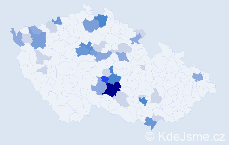 Příjmení: 'Duchanová', počet výskytů 108 v celé ČR