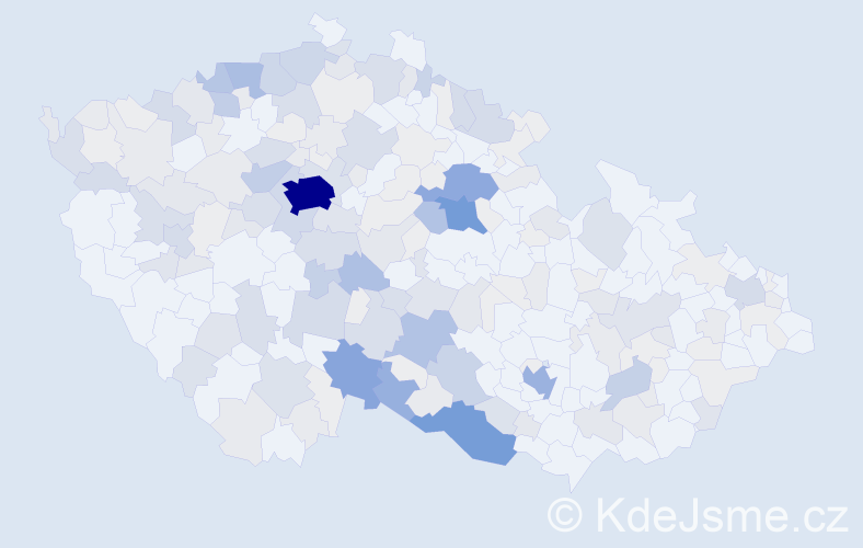 Příjmení: 'Kolman', počet výskytů 757 v celé ČR