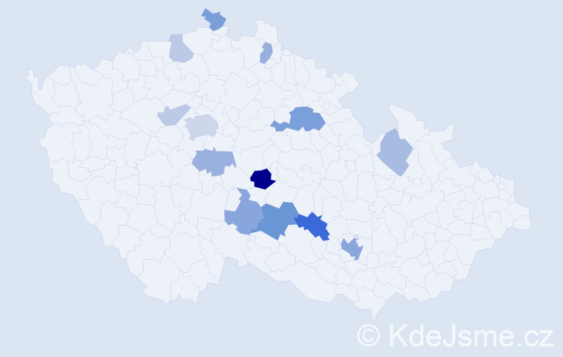 Příjmení: 'Feldman', počet výskytů 27 v celé ČR