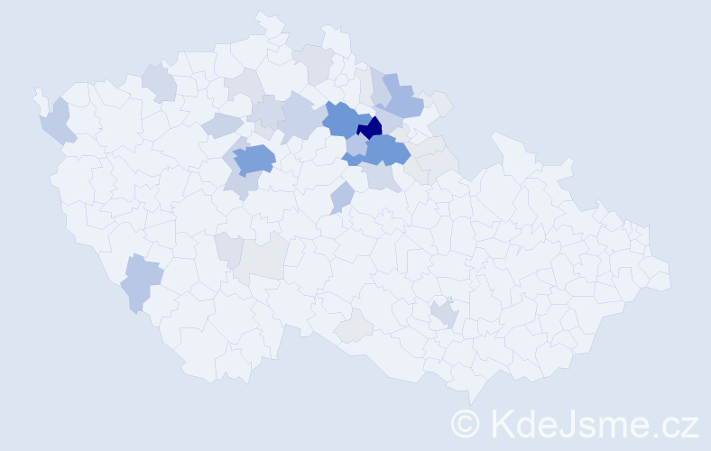 Příjmení: 'Hátlová', počet výskytů 180 v celé ČR