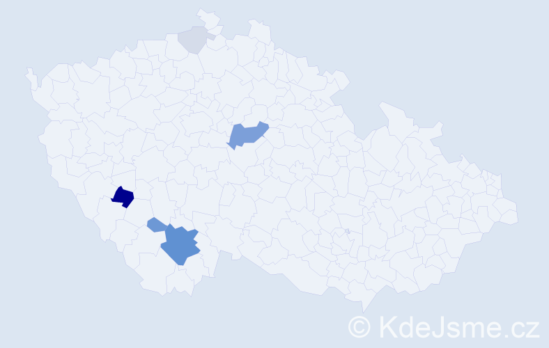 Příjmení: 'Drázdová', počet výskytů 21 v celé ČR