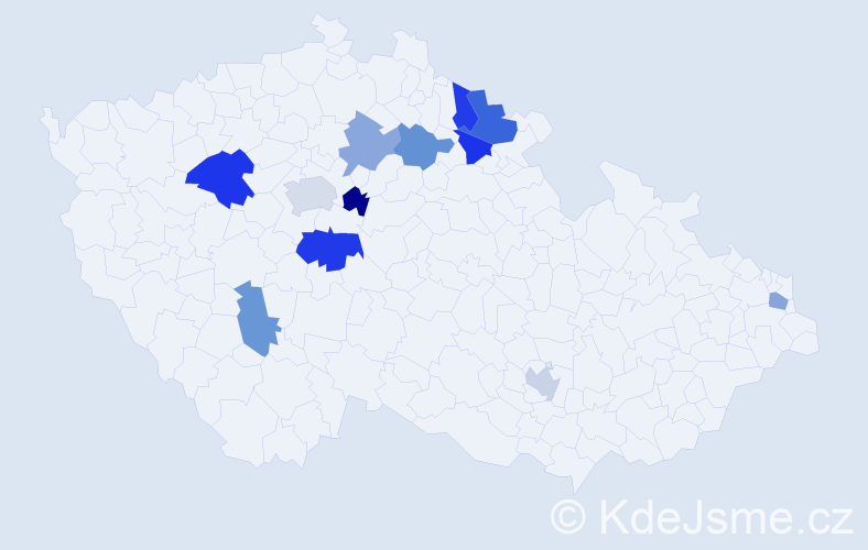 Příjmení: 'Baer', počet výskytů 16 v celé ČR