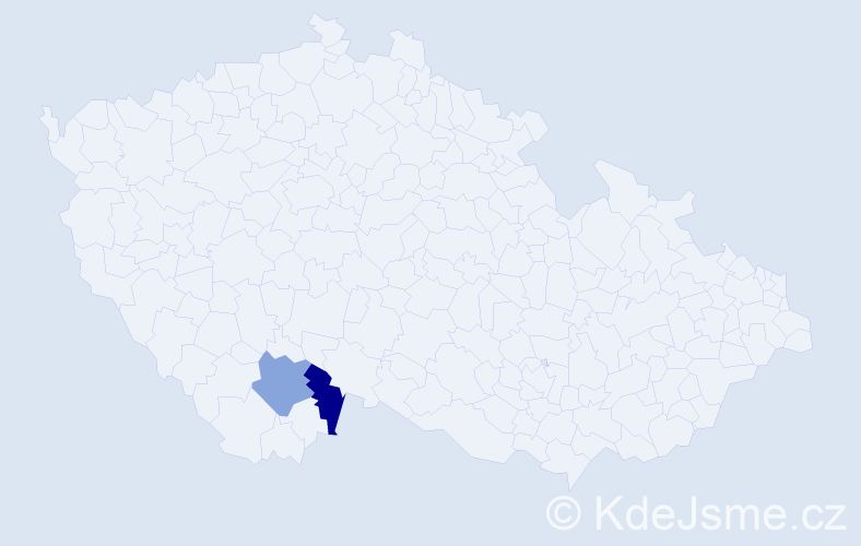 Příjmení: 'Čuhák', počet výskytů 2 v celé ČR
