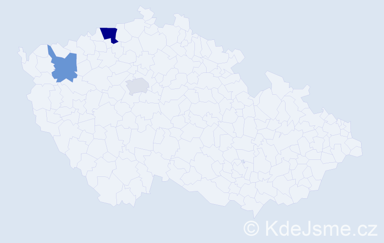 Příjmení: 'Cenovová', počet výskytů 5 v celé ČR