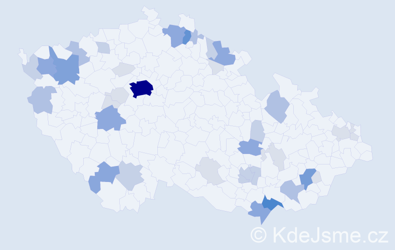 Příjmení: 'Stöhr', počet výskytů 125 v celé ČR