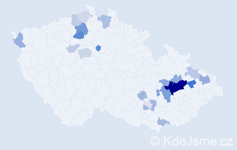 Příjmení: 'Lenert', počet výskytů 80 v celé ČR