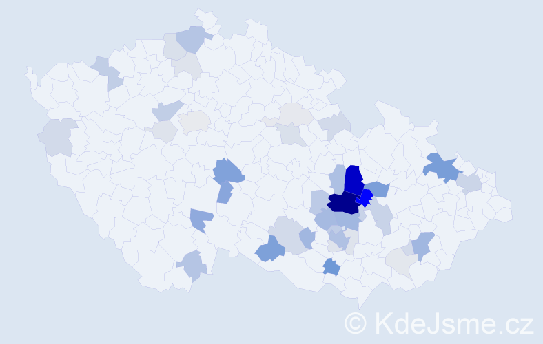 Příjmení: 'Dračková', počet výskytů 135 v celé ČR