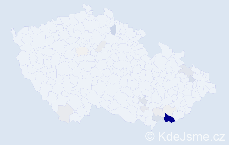 Příjmení: 'Grabec', počet výskytů 89 v celé ČR