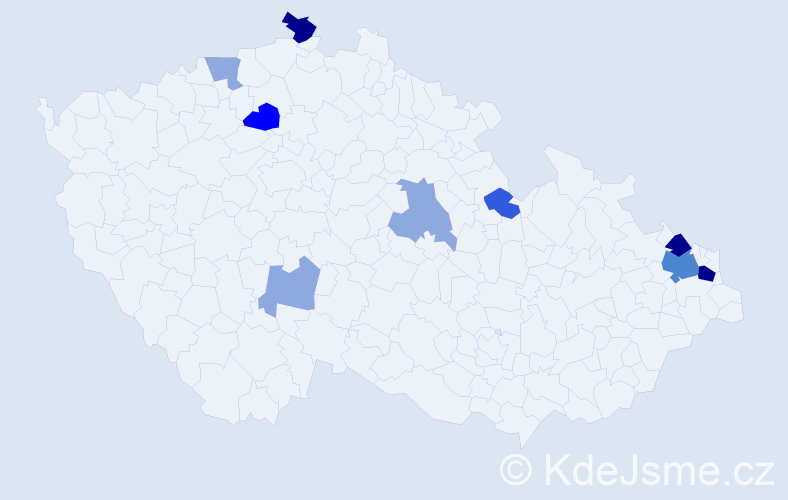 Příjmení: 'Patkolo', počet výskytů 28 v celé ČR