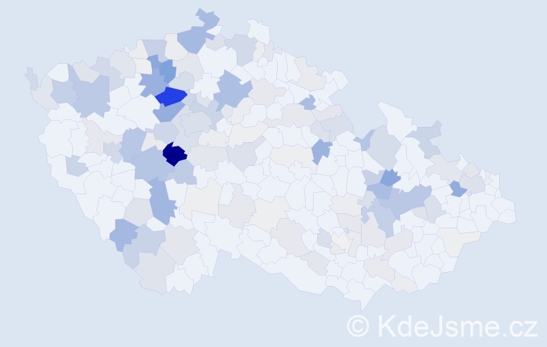 Příjmení: 'Dragoun', počet výskytů 626 v celé ČR