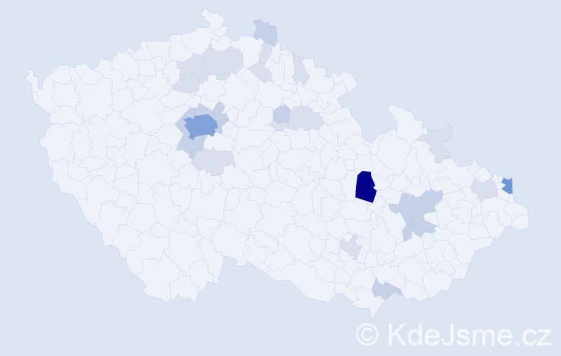 Příjmení: 'Steffanová', počet výskytů 62 v celé ČR