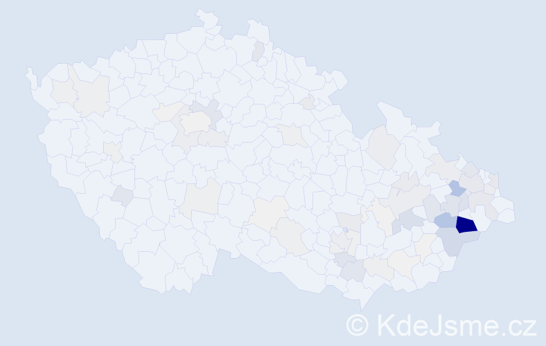 Příjmení: 'Mičkal', počet výskytů 251 v celé ČR