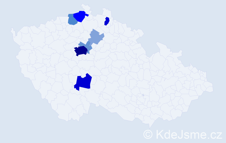 Příjmení: 'Bejdlová', počet výskytů 37 v celé ČR