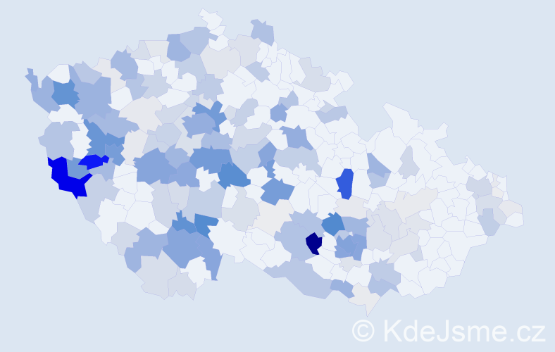 Příjmení: 'Gruber', počet výskytů 759 v celé ČR