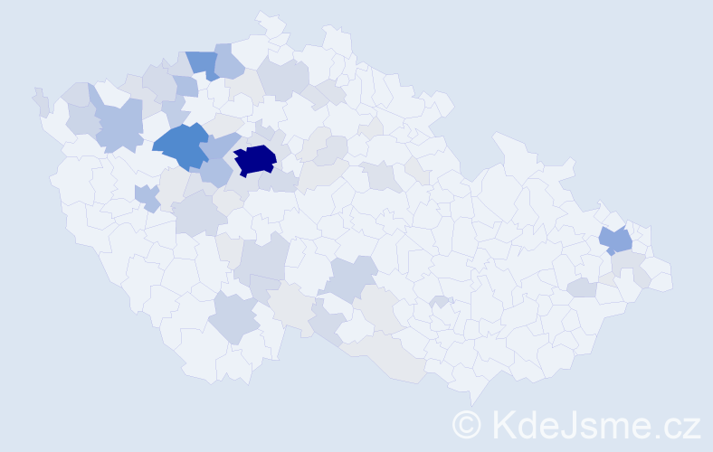 Příjmení: 'Tvrz', počet výskytů 235 v celé ČR