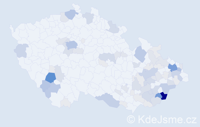Příjmení: 'Miklas', počet výskytů 299 v celé ČR