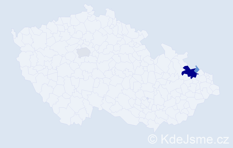 Příjmení: 'Krušberská', počet výskytů 14 v celé ČR