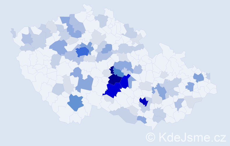 Příjmení: 'Holcman', počet výskytů 262 v celé ČR