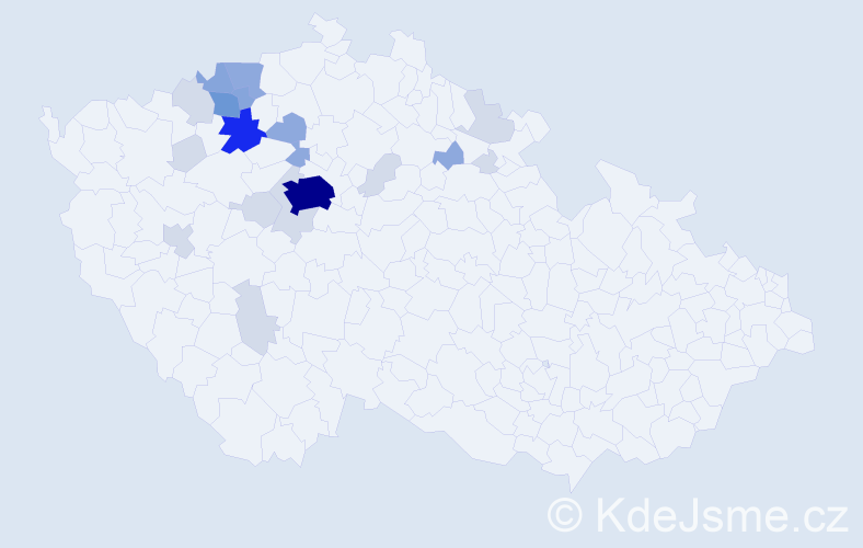 Příjmení: 'Laurichová', počet výskytů 64 v celé ČR