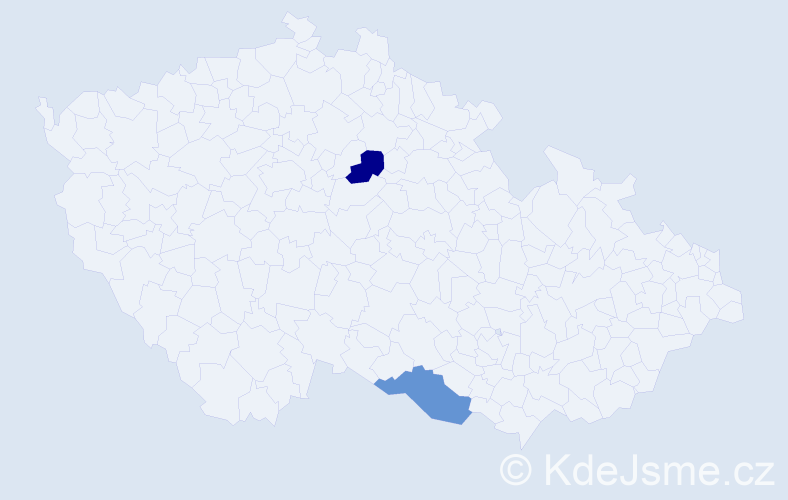 Příjmení: 'Saxonová', počet výskytů 2 v celé ČR