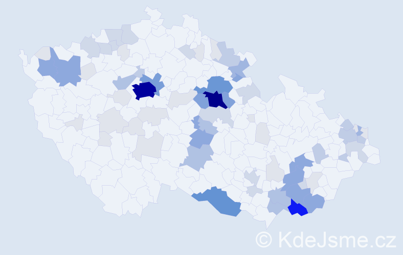Příjmení: 'Balada', počet výskytů 275 v celé ČR