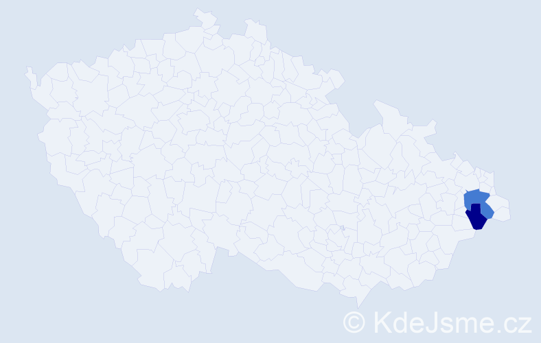 Příjmení: 'Ficeková', počet výskytů 6 v celé ČR