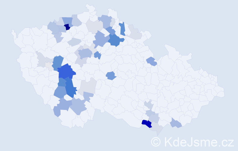 Příjmení: 'Žofková', počet výskytů 153 v celé ČR